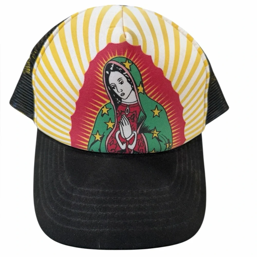 Our Lady of Guadalupe Mesh Adjustable Trucker Billed Cap Hat Unisex